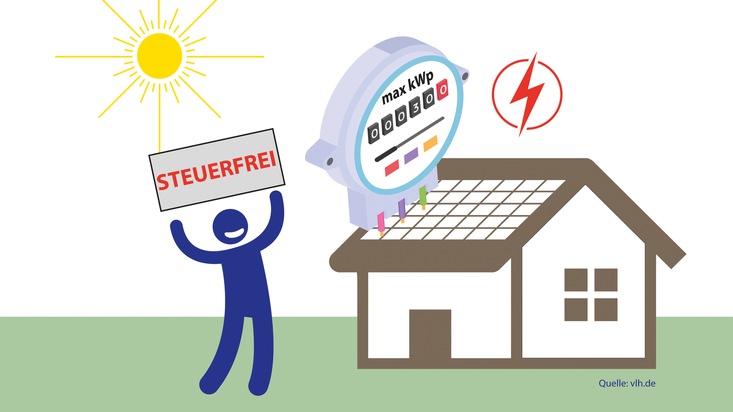 Vereinigte Lohnsteuerhilfe e.V. - VLH: So bleibt die Photovoltaik-Anlage 2025 steuerfrei