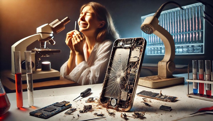 RESQ: Letzte Erinnerung gerettet - RESQ holt persönliche Sprachnachricht aus zerstörtem iPhone unter dem Mikroskop zurück