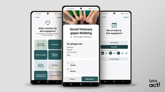 letsact: Volunteering-App letsact: Freiwillige finden innerhalb von 8 Minuten ein Ehrenamt